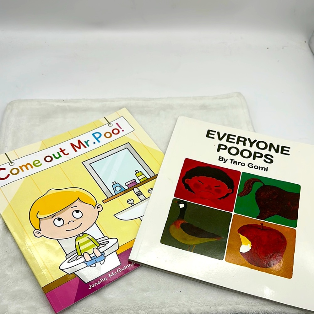 Everyone Poops-Come out Mr. Poo (2) Books Soft Cover Lot on Potty Training